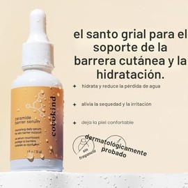 Cocokind Suero de barrera de ceramida, suero hidratante para reducir la sequedad, todo tipo de piel, incluyendo piel sensible, sin fragancia, libre de crueldad, 1 onza líquida