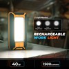 innofox 2-Pack LED Rechargeable Magnetic Work Light 1500 Lumens, Hanging