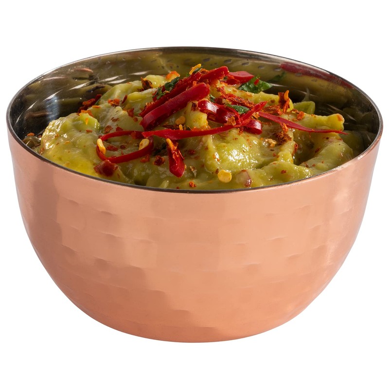 APS MUMBAI 40737 Serving Bowl, Stainless Steel, Copper Look, Diameter