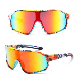 MUSELK Sports Sunglasses Men Women Cycling Glasses Sunglasses Polarised Sunglasses for Outdoor Activities MTB Road Bike Cycling Biking Ski Sunglasses with UV400