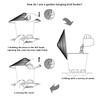 TOOSOAR Bird Feeder Weatherproof Hanging Bird Feeder with Covered Bird
