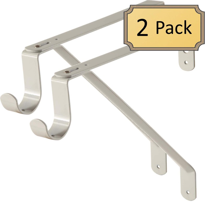 Desunia Adjustable Closet Rod & Shelf Support Bracket - White