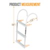 Anchor-Man Folding 3 Step Ladder for Fishing, Heavy-Duty Aluminum Pontoon