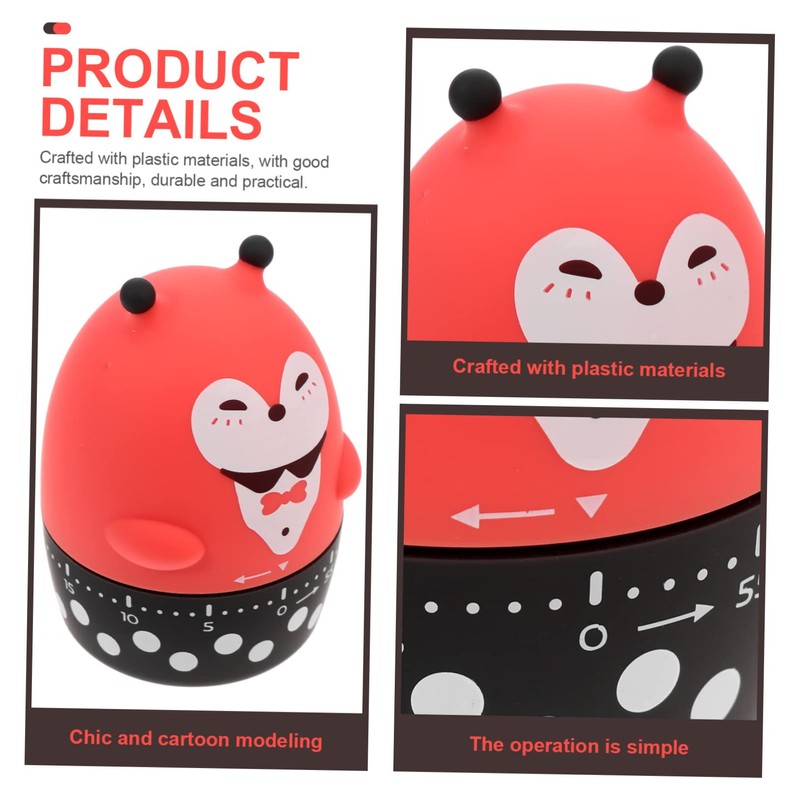 LABRIMP Animal Design Mechanical Timer for Kitchen Cute Cartoon Cooking