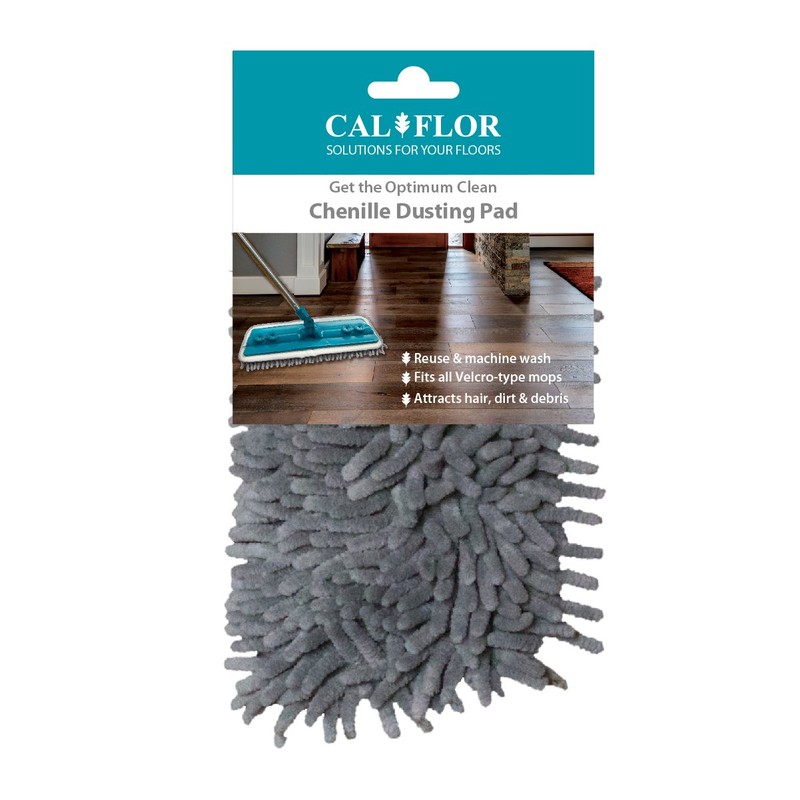 CalFlor P Chenille Dusting Pad for use on Wood, Laminate,