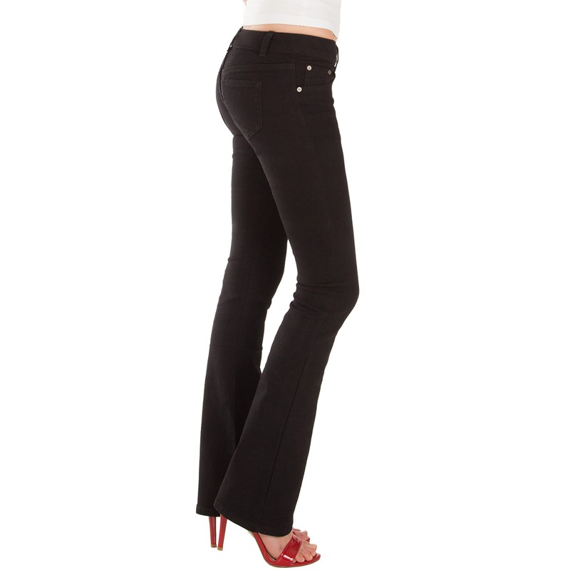 Fraternel Women's Bootcut Hip Jeans, black