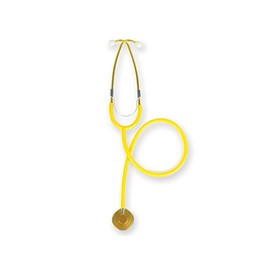 TRAD colour single head stethoscope, yellow colour, lightweight aluminium frame