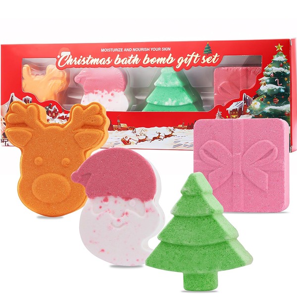 Ganbaro Christmas Bath Bombs, Bath Bomb Set, Shower Bombs, Bath