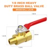 GASHER 5PCS 1/8 Inch Brass Mini Ball Valve Shut Off