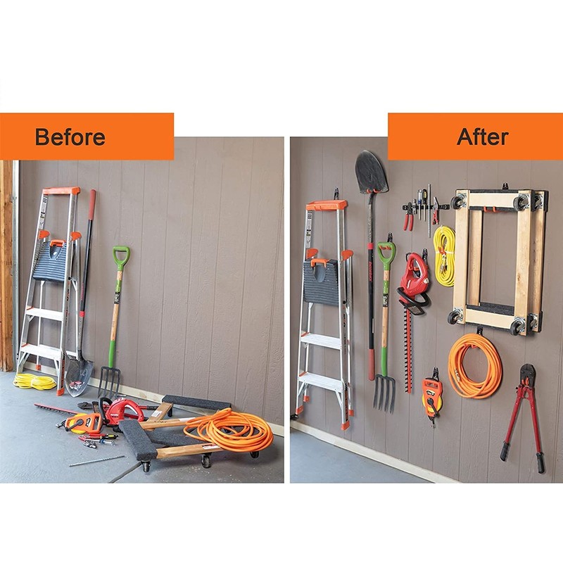 ieron 4 Pack Garage Hooks Shed Steel Garage Tool Storage