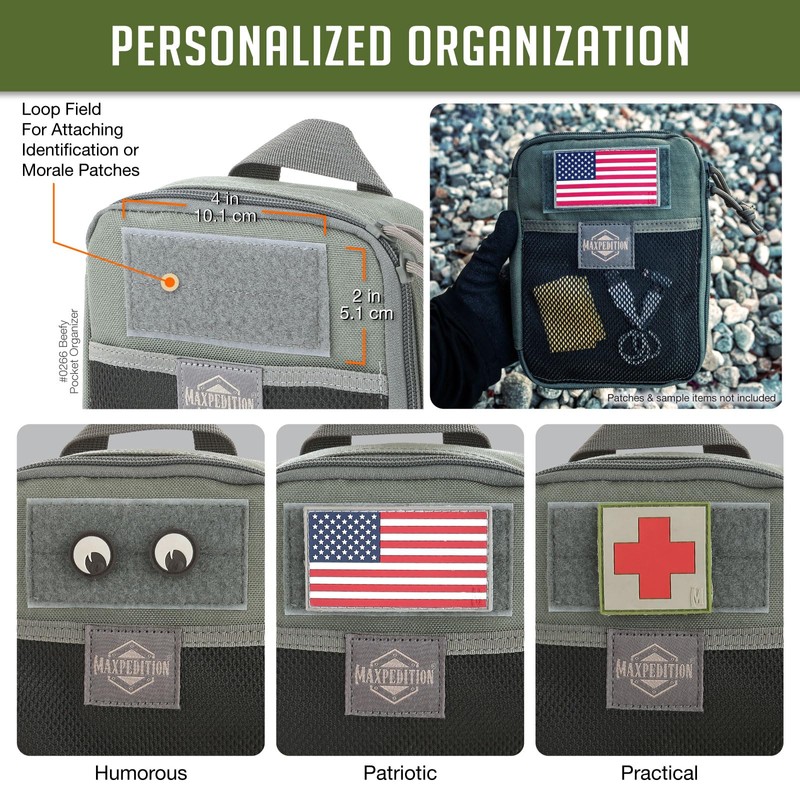 MAXPEDITION Beefy Pocket Organizer (Foliage Green) Compact, MOLLE-Compatible, 1000D Nylon