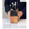 Coninx Universal Knife Block with Built-In Sharpener – 15-Slot Acacia
