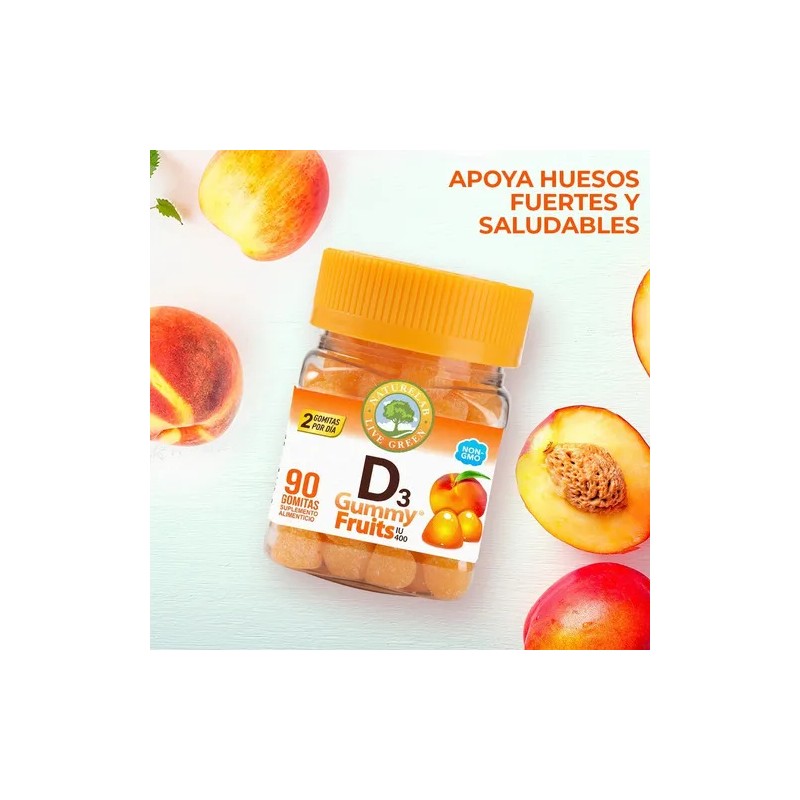 Vitamina D3, Gummy Fruits Sabor Durazno