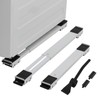 LUCKUP Heavy Duty Appliance Rollers W/Crowbar, Extendable Washing Machine Stand