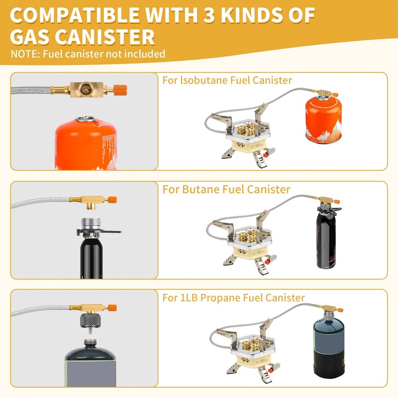 Facitsolvit 11800W Portable Windproof Camping Stove Lightweight Camp Stove Collapsible