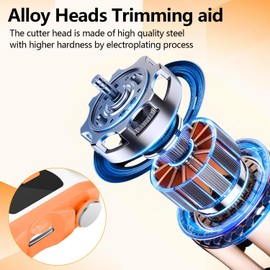 Electric Nail Clippers, 3 in 1 Automatic Cutting and Grinding + Storage of Nail Remnants with LED Light, 3 Speeds Nail Trimmer for Babies, Adults and Seniors - Orange