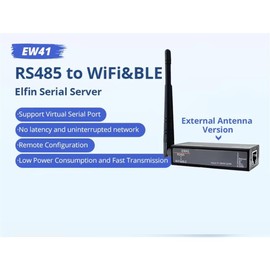 Jevina Serial Port RS485 to WiFi and BLE Device Server Module Converter EW41 Modbus Protocol Data Transfer via WiFi