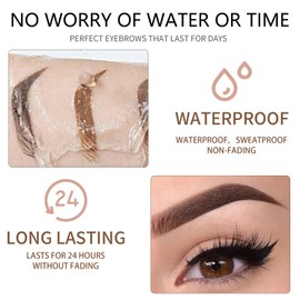 Eyebrow Gel Brow Makeup Gel, Warm Blonde Eyebrow Tint Kit Dye Brow Pomade, Long-Lasting Waterproof Eye Brow Pigment with Brush for Natural Makeup Shades Eyebrow Stamp Eyelash 01#