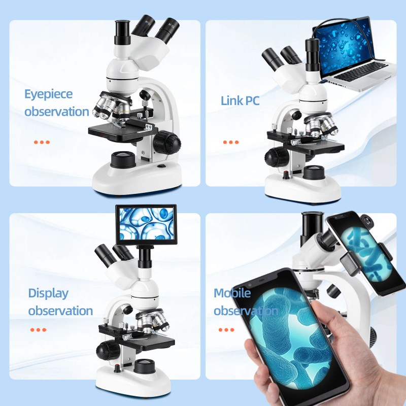 Lab Optical Instruments Electron Microscopio Digital Electronics Trinocular Microscope for