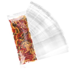 com-four® 100 x Ziplock Bags - Transparent Bags with Pressure Seal - Zip Bags Resealable - Poly Bags with Closure - 305 x 150 mm