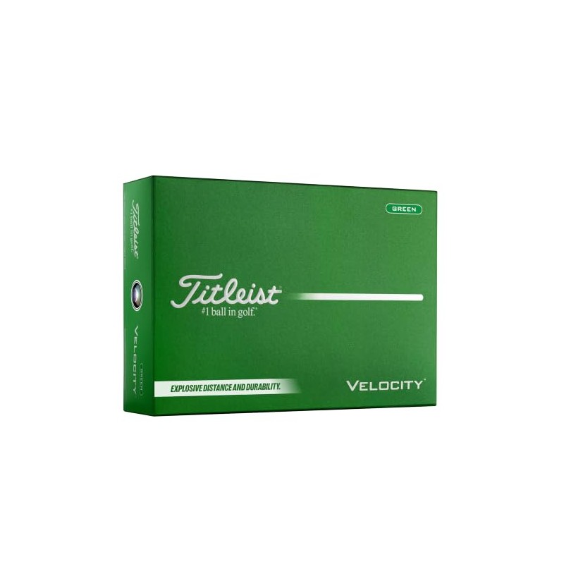 Titleist Velocity Golf Ball, Pack of 12, Green, Numbers 1-4