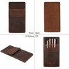 CestAntiQ Pocket Protector for Men, Full Grain Heavy Duty Leather
