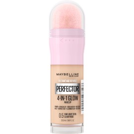 Maybelline New York 4-in-1 Make Up with Concealer, BB Cream, Powder and Primer, for a Perfectly Complexion, Light Coverage, Sponge Applicator, Instant Perfector Glow, No.05 Fair Light Cool, 20 ml