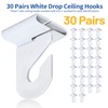 30 Pairs Drop Ceiling Hooks for Hanging,Suspended Track Ceiling Hanging