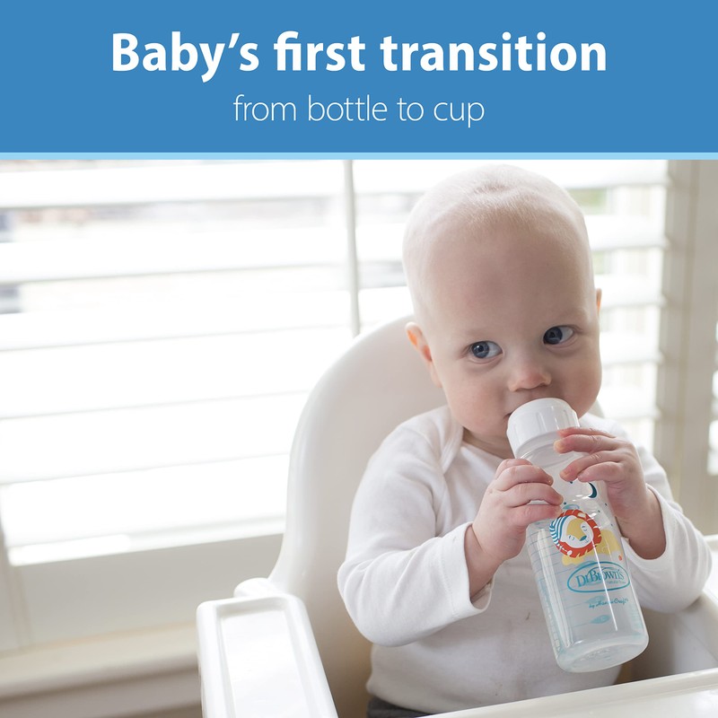 Dr. Brown's Milestones Narrow Sippy Bottle, 100% Silicone Soft Sippy
