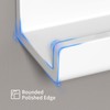 AITEE Vinyl Record Shelf Wall Mount: 6 Pack Acrylic White