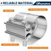 2.0 Inch Exhaust Clamp, Lap Joint Band Clamp for Pipes