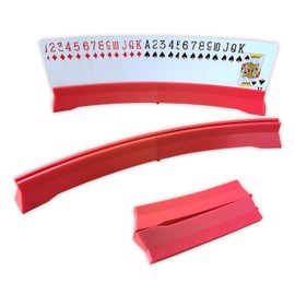 JJHREI 2 Pack Foldable Card Holders for Playing Cards - Hand Free Playing Cards Holder for Bridge Canasta - Curved Game Card Holder Rack for Kids Seniors Arthritis