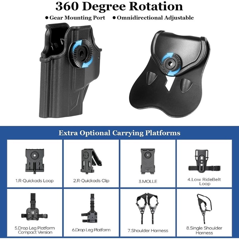 CYTAC Level II Tactical Security Gun Holster | Fits Glock