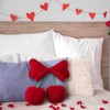 Beeveer Small Bow Cherry Throw Pillow Wool Cute Coquette Room