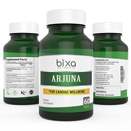 Terminalia Arjuna Extract 40% Tannins 60 Veg Capsules (450mg) | Potent Heart Tonic | Herbal Supplement to Clear athero-scleratic blockages | Stimulant to Heart Muscles & Pumping | Bixa Botanical