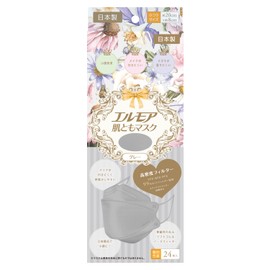 Elmore Skin Mask, Flower, Gray, 24 Pieces
