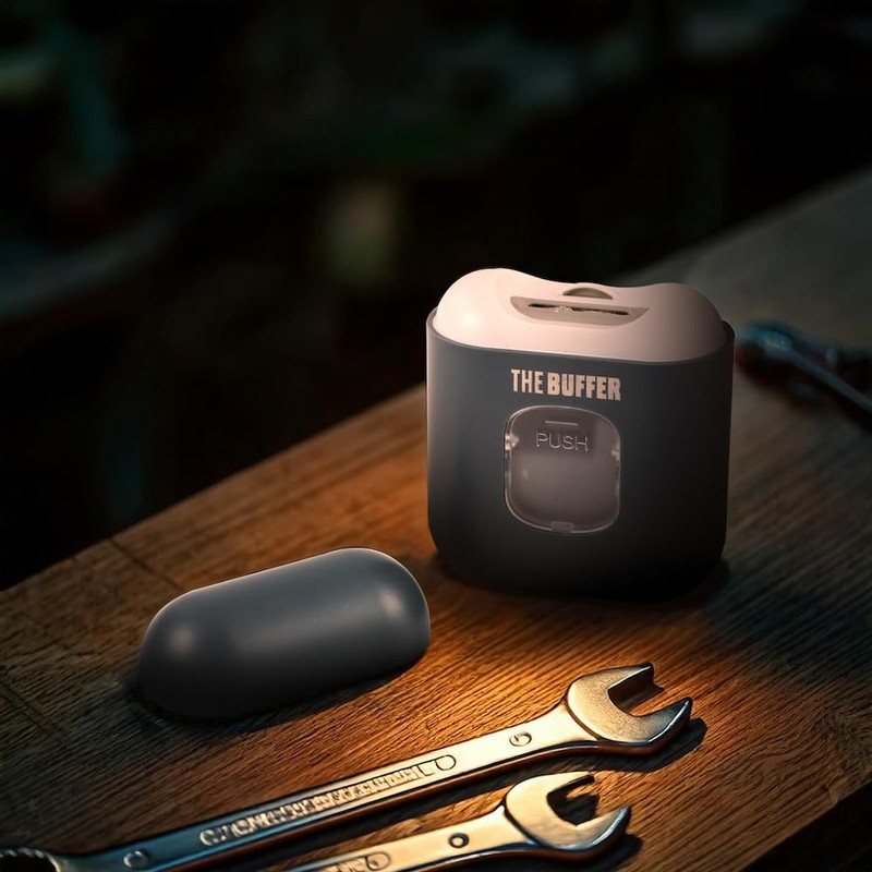 The Buffer - Automatic Nail Clipper for Men, Portable, Rechargeable,