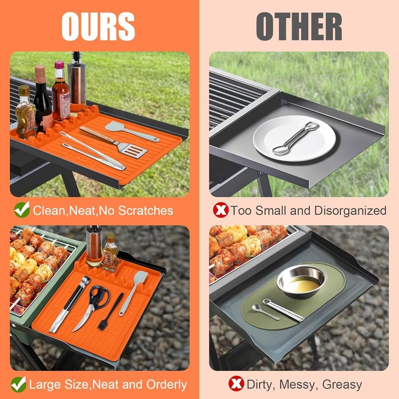Silicone Grill Mat for Blackstone Griddle, Heat Resistant Griddle Tools