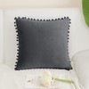 PiccoCasa Velvet Pillow Covers, 1PCS Pom Pom Christmas Throw Pillow