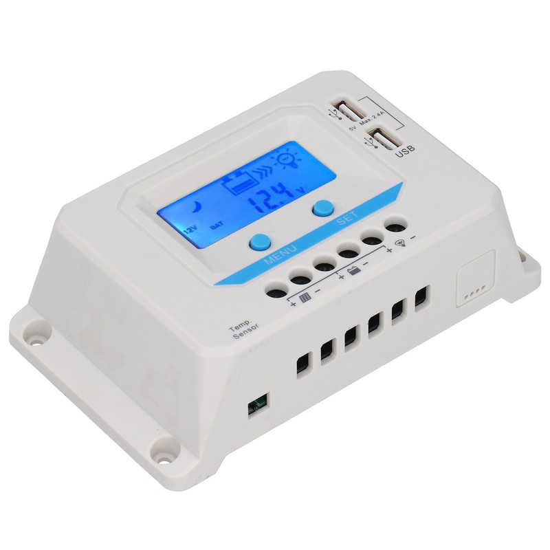Solar Charge Controller Panel PWM 30A Household ABS Shell LCD