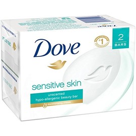 Dove Sensitive Skin Unscented Hypo-Allergenic Beauty Bar 4 oz, 2 ea
