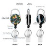 2 Pack Flowers ID Badge Holder with Clip Badge Reels