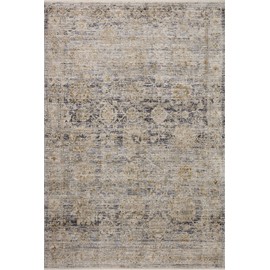 Loloi Jean Stoffer x Loloi Katherine Collection KES-02 Charcoal/Gold 2'-7" x 8'-0" Runner Rug