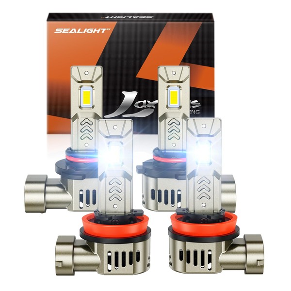 SEALIGHT 9005/HB3 H11/H8/H9 LED Bulb Combo 1:1 Real Design, 900%