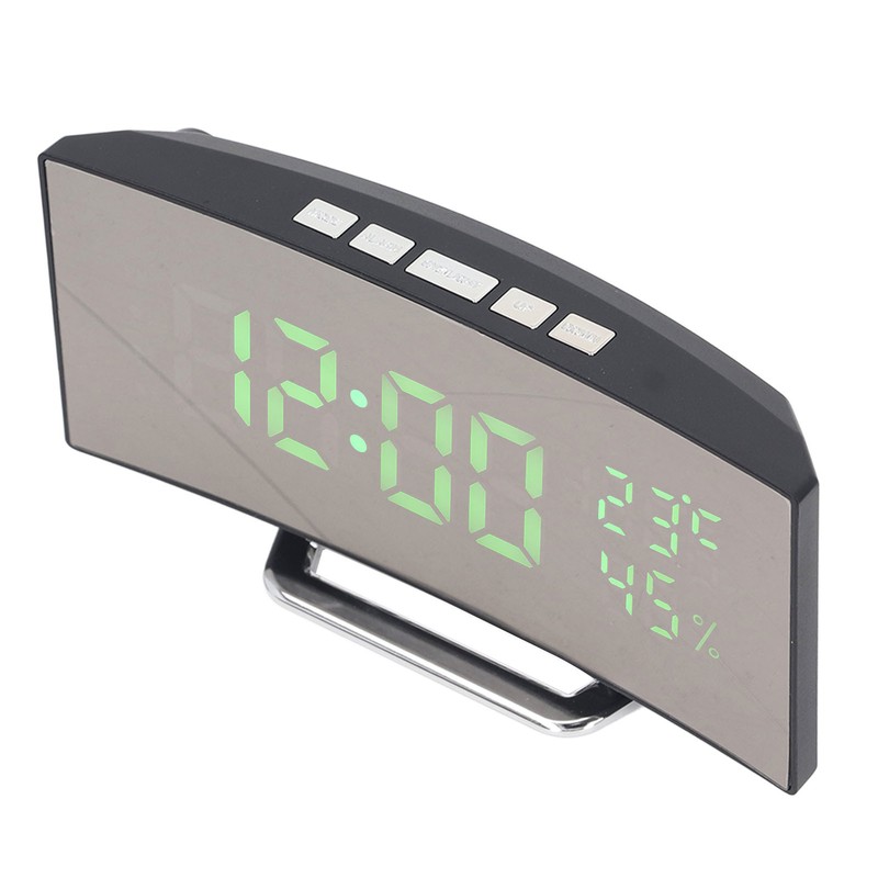 LED Digital Clock 3 Level Brightness Snooze USB Battery Powered