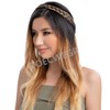 TOECWEGR 5 Strands Synthetic Hair Braided Headband Hairpiece Classic Chunky