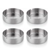 SteelFever Set of 4 10 cm Stainless Steel Ashtray Modern