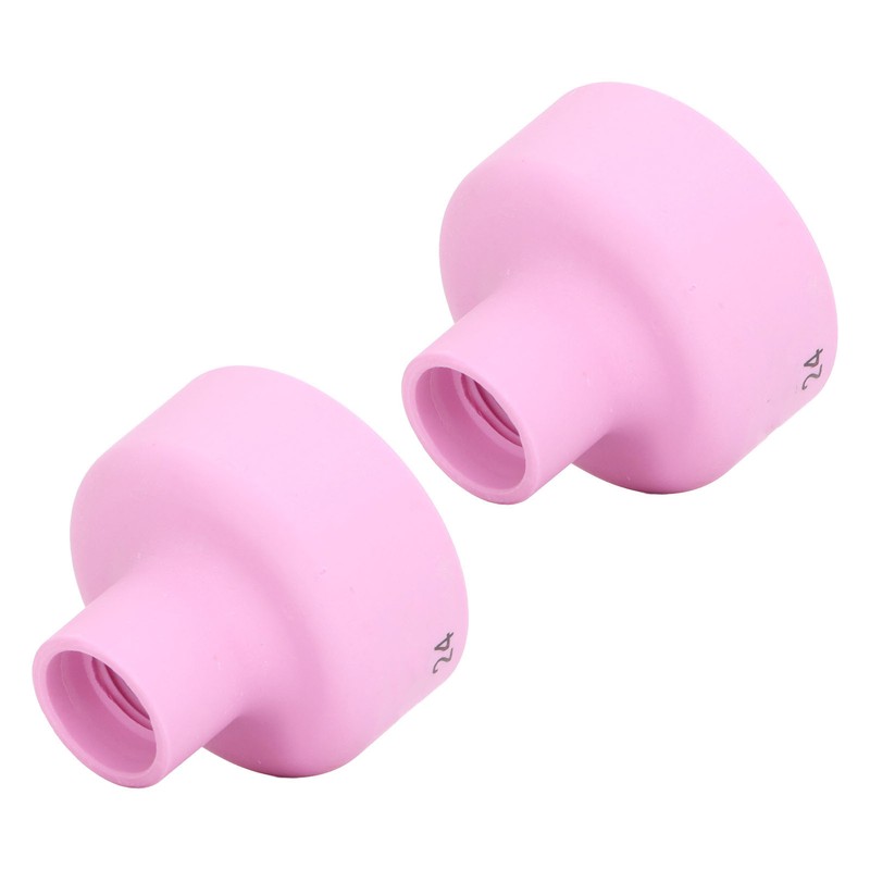 2Pcs TIG Welding Cup 24# Ceramic Nozzle 2.4mm Center Hole