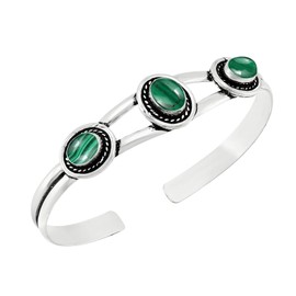 5.45ctw,Genuine Malachite & 925 Silver Plated Dangle Earrings Made By Sterling Silver Jewelry