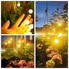 Solar firefly warm light 6-head ground lamp 4 packs Fireflies